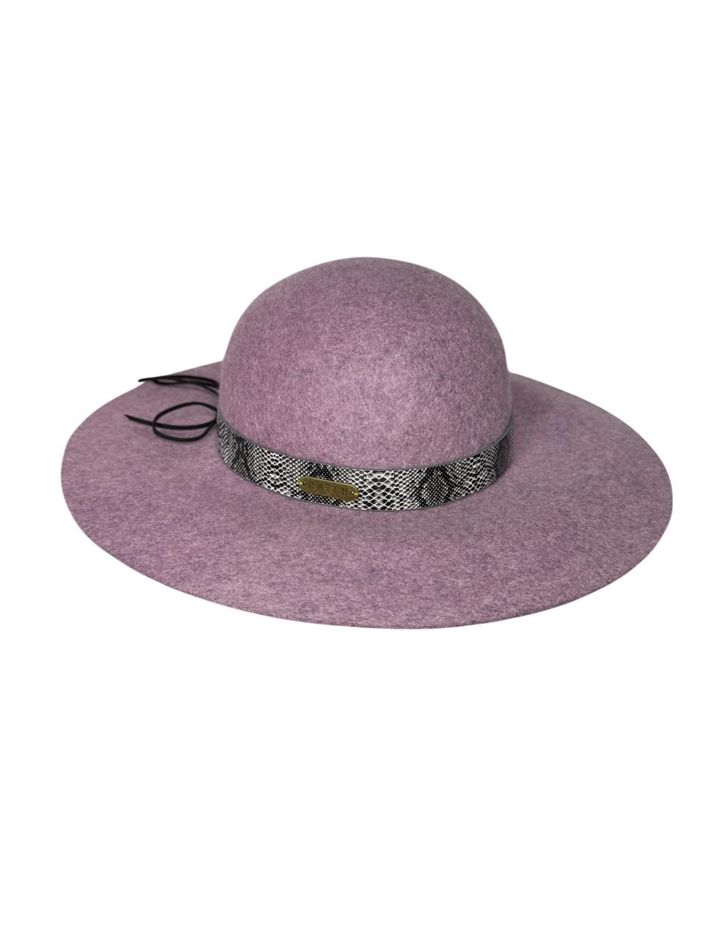 Hatch Wool Lilac Wide Brim Hat‎ Faux Snakeskin Band